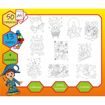 kreativní sada Radost v písku Tvořivá sada Vánoční - 50 obrázků