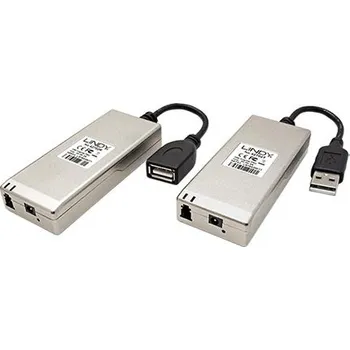 Datový kabel Lindy Prodlužovací adaptér USB 2.0 přes optický kabel, 200m (42702) - 12.43.2706