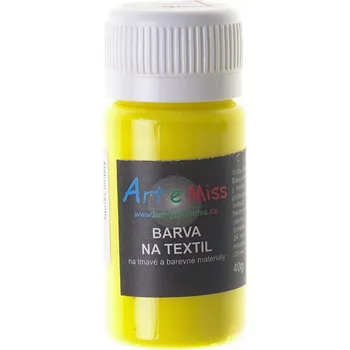 Výtvarná barva Artemiss Barva na tmavý textil Artemiss, 40g Barva: žlutá