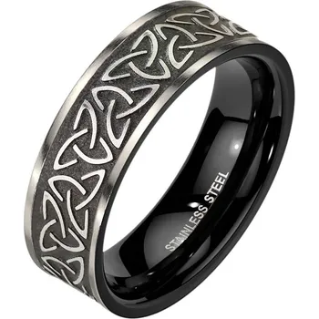 Prsten Pánský ocelový prsten TRIQUETRA (60)
