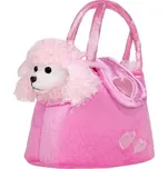 Pejsek v růžové kabelce 19 cm