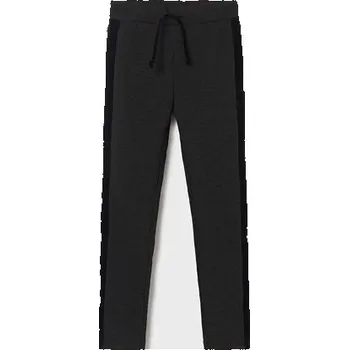 Dívčí oblečení teplejší šedé legíny se sametovými lampasy Mayoral 7735-62 velikost 140