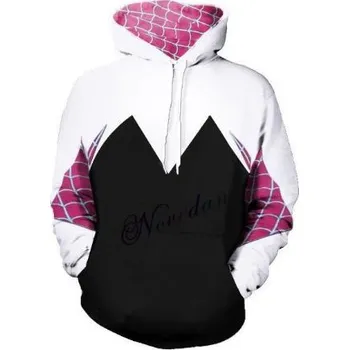 Dámský svetr Spiderman Dámská mikina - Spider Gwen Barva: Bílá - přes hlavu, Velikost: 4XL