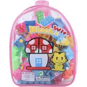 ostatní stavebnice Stavební bloky Wit v batůžku, stavebnice