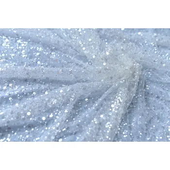 Svatební dekorace Svatební krajka, ivory s korálky a flitry 1206