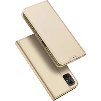 Náhradní kryt pro mobilní telefon DUX 49537 DUX Peněženkový kryt Xiaomi Poco M4 5G zlatý