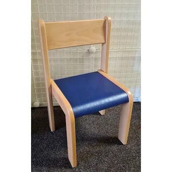 Jídelní židle židle DEN/31 buk, sedák modrý