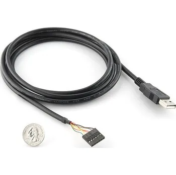 Datový kabel Převodník USB-UART FTDI 5V na kabel USB o délce 1,9 m - SparkFun DEV-09718
