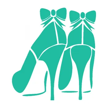 Samolepící dekorace SAMOLEPKA Dámské lodičky levá (25 - tyrkysová) NA AUTO, NÁLEPKA, FÓLIE, POLEP, TUNING, VLASTNÍ TEXT, TISK, AUTOSAMOLEPKY.cz, POLEPY, OBRÁZEK, LOGO, SAMOLEPKY