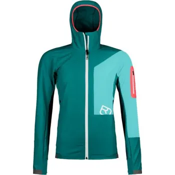 Dámská softshellová bunda Dámská bunda Ortovox BERRINO HOODED JACKET - tmavě zelená XS