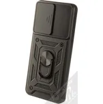 1Mcz Armor CamShield odolný ochranný kryt s držákem na prst pro Samsung Galaxy A12, Galaxy M12 černá (black)