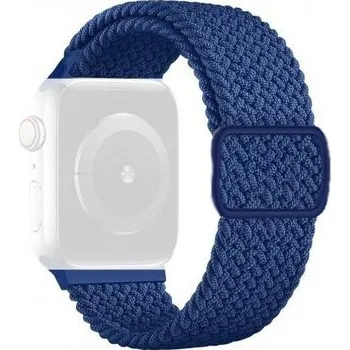 Řemínek na hodinky Řemínek s copánkovým vzorem pro Apple Watch Ultra 49mm / 46mm / 45mm / 44mm / 42mm - tmavě modrý