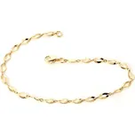 Dámský zlatý článkový náramek ZLNA858F 19 cm + Dárek zdarma