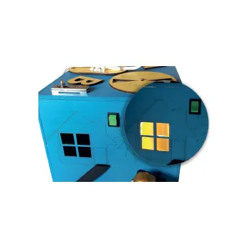 Hračka pro nejmenší Dětská kostka vzdělávání a zábavy Střední - Modrá