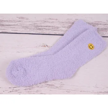 Dámské ponožky Ponožky Kuschel Soxx peříčko hebké sv. fialkové se smajlíkem uni vel. velikosti ponožek: 23-28 ( EUR vel. 35-42)