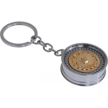 Přívešek na klíče - ALU disk BBS zlatý