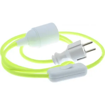 Příslušenství pro svítidlo Textilní kabel Žlutý Reflexní ZL2 s objímkou, vypínačem a vidlicí