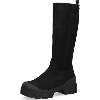 Dámské kozačky Dámské kozačky z broušené kůže 9-9-26605-29-008 Caprice černá Barva: black nubuc, Velikost: 39