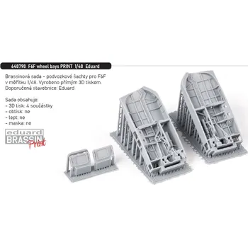 Plastikový model Eduard 1/48 F6F wheel bays PRINT (EDUARD)