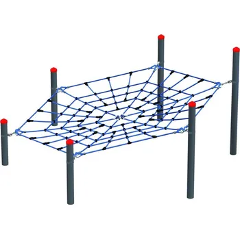Doplněk pro dětské hřiště BERGER – HUCK Pavoučí síť „Steindorf“, ocelové sloupy