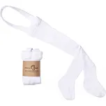 Mama's Feet Dětské punčocháče s kšandami Fribble White bílé Velikost: 0-2 měsíce