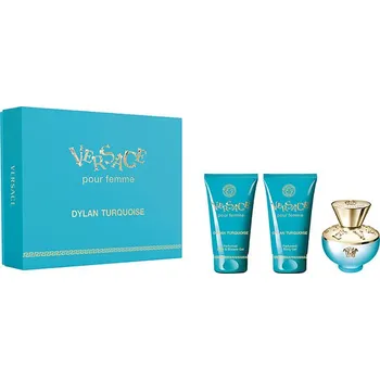 Parfém Versace Versace Dylan Turquoise SET: Toaletní voda 50ml + Telový gél 50ml + Sprchovací gél 50ml pre ženy Toaletní voda