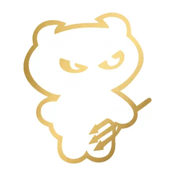 Samolepicí dekorace na vozidlo Čertík rošťák 001 pravá s vidlemi (43 - zlatá metalíza) SAMOLEPKA NA AUTO, NÁLEPKA, FÓLIE, POLEP, TUNING, VLASTNÍ TEXT, TISK, AUTOSAMOLEPKY.cz, POLEPY, OBRÁZEK, LOGO, 3D STICKERS