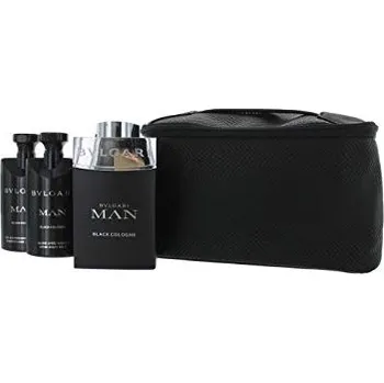 Pánský parfém Bvlgari Bvlgari Man Black Cologne SET: Toaletní voda 100ml + Balzám po holení 75ml + Sprchovací gél 75ml + Kozmetická taška Pre mužov Toaletní voda