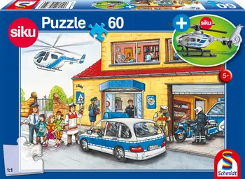 Puzzle Schmidt Policie + model Siku 60 dílků 