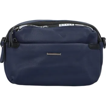 Trendová dámská koženková crossbody Alondra, tmavě modrá