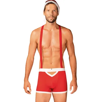 Dámský erotický kostým Vánoční kostým Mr Claus set - Obsessive červená 2XL/3XL