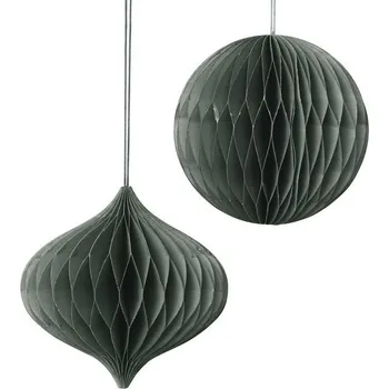 Vánoční dekorace Závěsné vánoční ozdoby v sadě 2 ks Broste CHRISTMAS MIX - zelené zelená