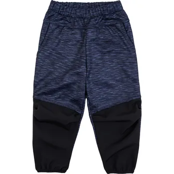 Chlapecké oblečení černé melírované softshellové kalhoty