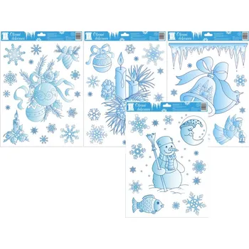 Okenní dekorace Impap Dekorace okenní 30x42cm s glitry 1200 - 12ks