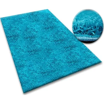 Koberec Kusový koberec SHAGGY Izebelie 5cm tyrkysový, velikost 60x100