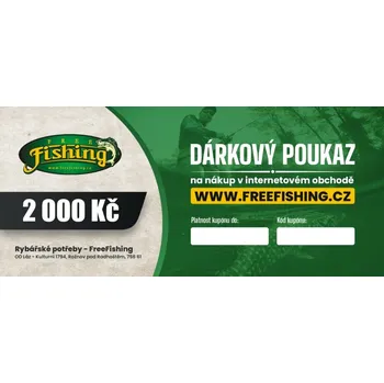 Dárkový potravinový koš Dárkový poukaz Freefishing 2000 Kč + doprava zdarma