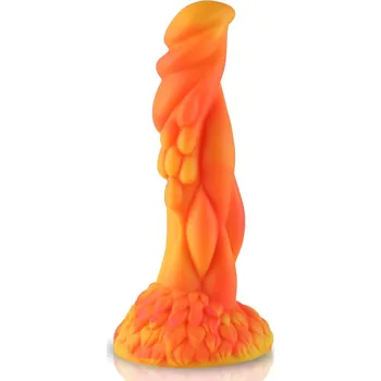 Dildo HiSmith WDD004-M Wildolo Beleala Dragon Monster Dildo Suction Cup 8.20" Orange