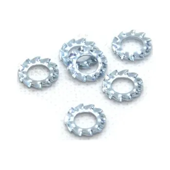 Matice Vějířové podložky vnější M4, průměr 4,3 mm, DIN 6798 A, pozinkované