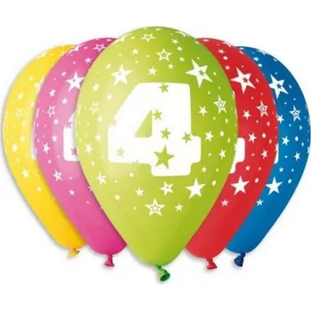 Balónek Balónky GS110 "4" (5ks)