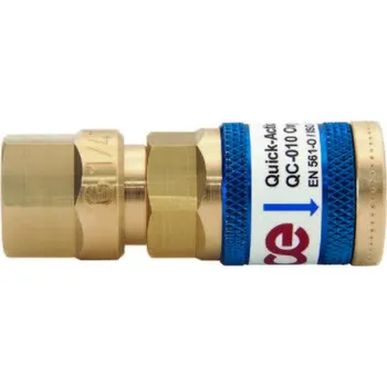 Příslušenství ke svářečce GCE F28710031 Rychlospojka za redukční ventil - samice, QC-010, převlečná matice G3/8", kyslík