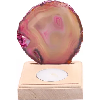 Svícen Magieprirody.cz Achátový svícen plát 9 cm - Top kvalita #278