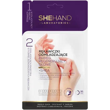 Péče o ruce Shehand Gomage sada: peeling na ruce, 1 sáček + maska na ruce ve formě rukavic, 1 pár