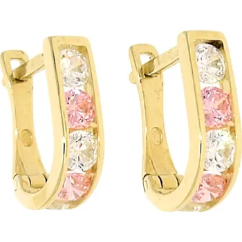 Náušnice Goldstore Zlaté náušnice dětské zacvakávací uzávěr Váha: 1.07 g