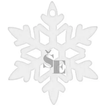 Bytová dekorace Dřevěné dekorace vločka závěs dřevěný bílý 12ks/4,5cm XC20181293-1, MFP Paper