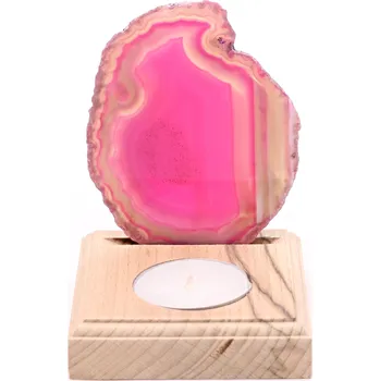 Svícen Magieprirody.cz Achátový svícen plát 9 cm - Top kvalita #272