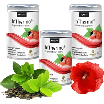 Keto dieta InThermo bioaktivní nápoj s extrakty pro hubnutí a zahřátí 3x100 porcí