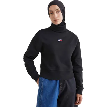 Dámský svetr TOMMY HILFIGER DÁMSKÝ ROLÁK TJW BXY BADGE TURTLENECK ČERNÝ DW0DW14338 BDS Velikost: S