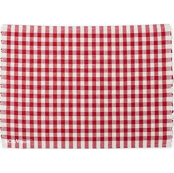 prostírání SCANquilt prostírání RIB kostička červenobílá prostírání cca 30 x 45 cm
