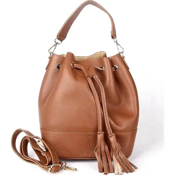 Kabelka Kožená střední hnědá kabelka (sak) do ruky či crossbody no. 01