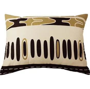 Polštář SCANquilt povlak SATÉN PLUS ornament černobéžová 50 x 70 cm